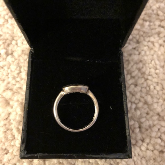 Sterling silver opal, ruby and sapphire ring - Picture 3 of 3